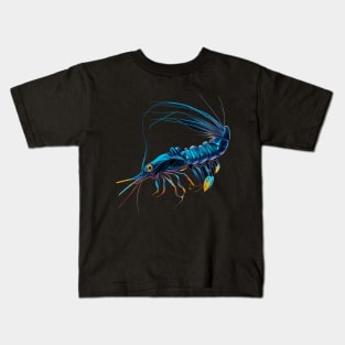 Blue Shrimp Kids T-Shirt